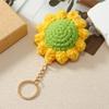 Multipurpose Handmade Crochet Sunflower Car Rearview Mirror Decoration Charm Ornaments Auto Interior Accessories Car Decor