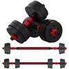 20kg Adjustable Bitumen Dumbbells + Barbells