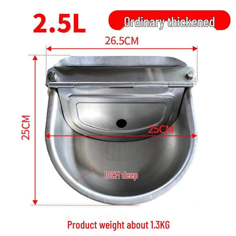 Automatic Stainless Steel Water Bowl for Cattle, Horses & Sheep - Float Type Drinker for Animal Husbandry