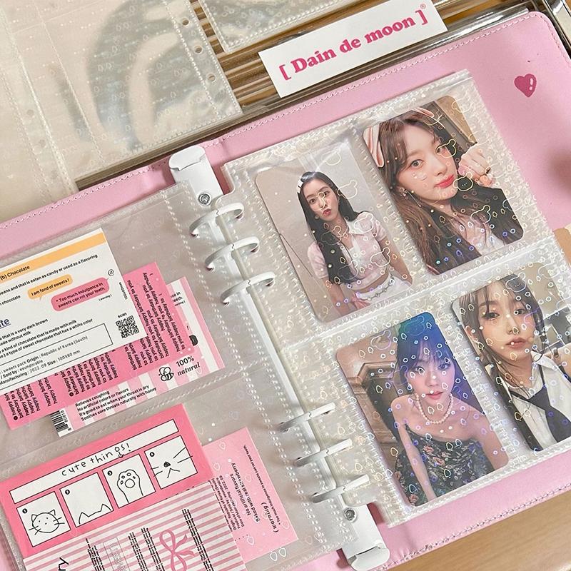 10pcs Binder Photocards Binder A5 Inner Page Book Binding Machine Idol Picture Collect Book Kpop Postcard Binder Protector