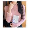 Womens Soft Knit Half Turtleneck Sweater Solid Color Faux Mink Yarn Long Sleeve Base Layer Top