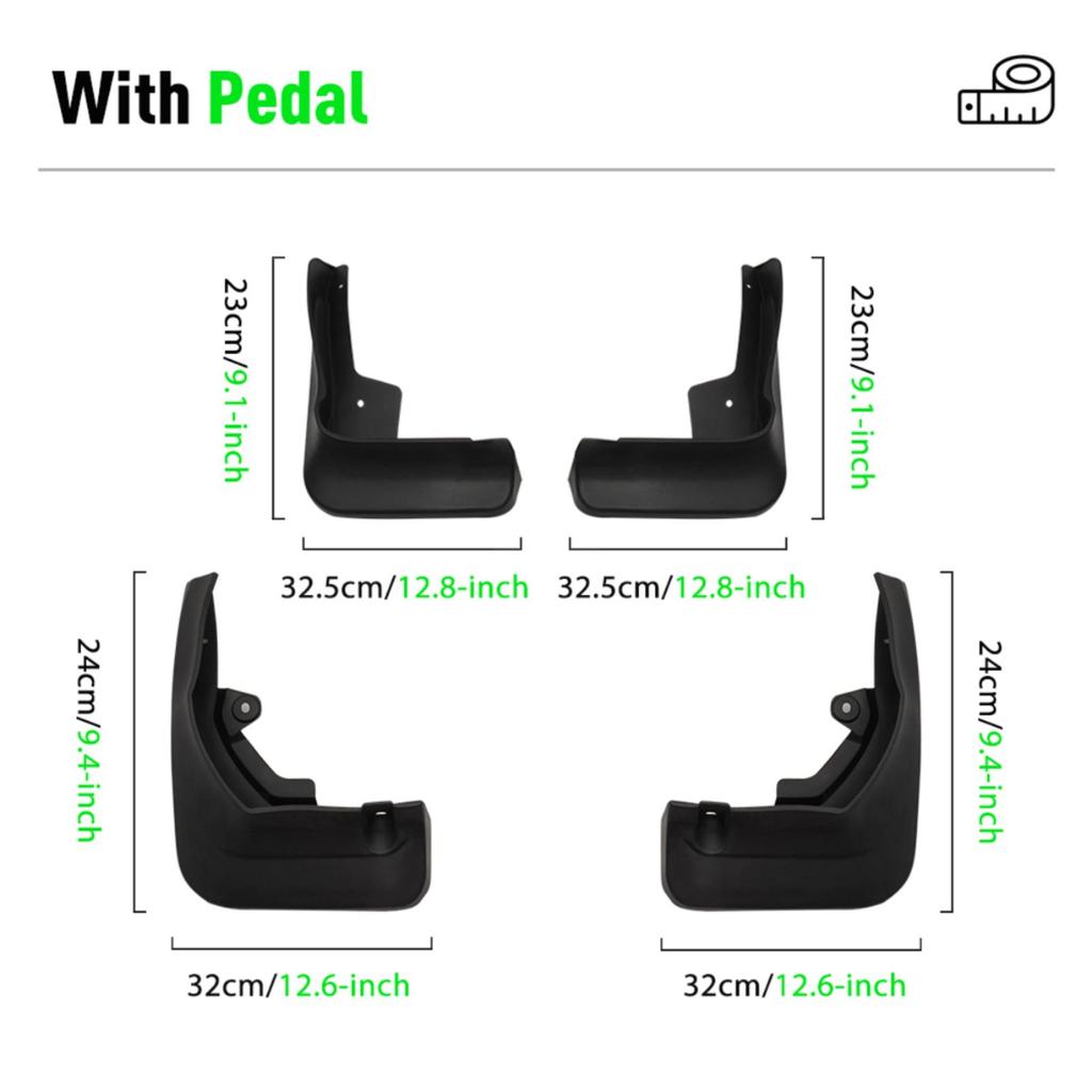 4PCS Guardabarros de Coche Salpicaderas Guardabarros Guardabarros de Coche Compatible con Mercedes Benz GLC Con Pedal 2020 2021 2022