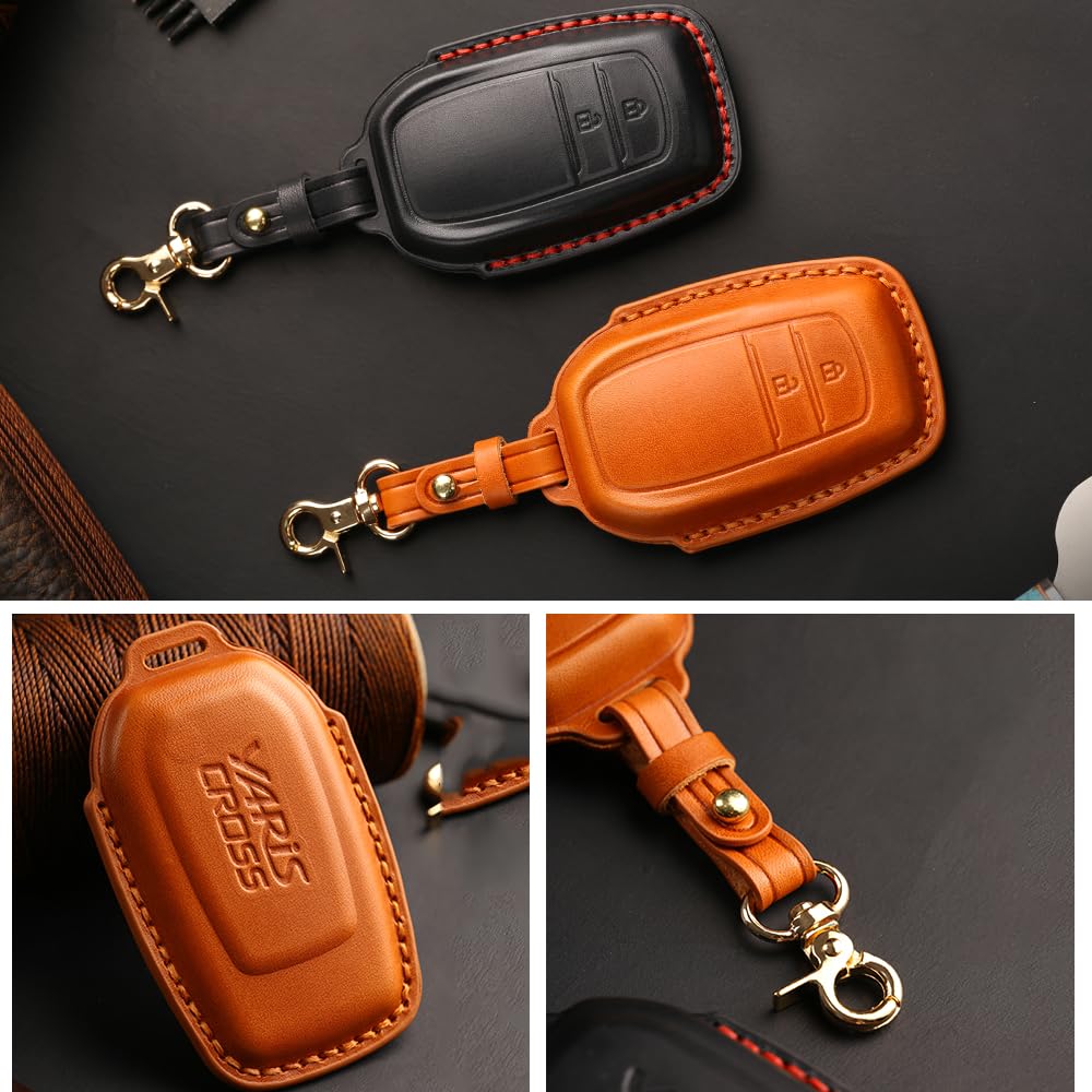 KOKATO Toyota Yaris Cross 10 Series Genuine Leather Smart Key Case Key Cover Premium