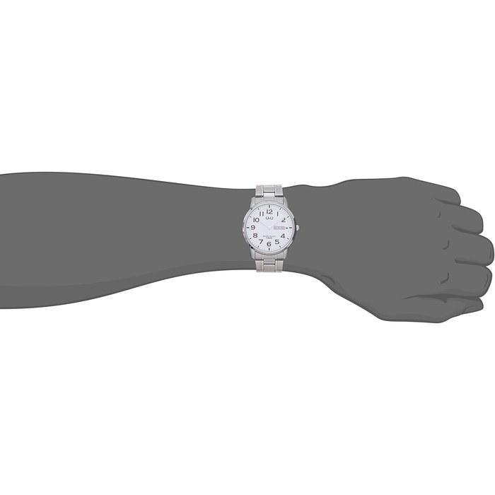 [Citizen Q&Q] Analog Watch Waterproof Date Day Metal Band W474-204 Men's White Silver/White