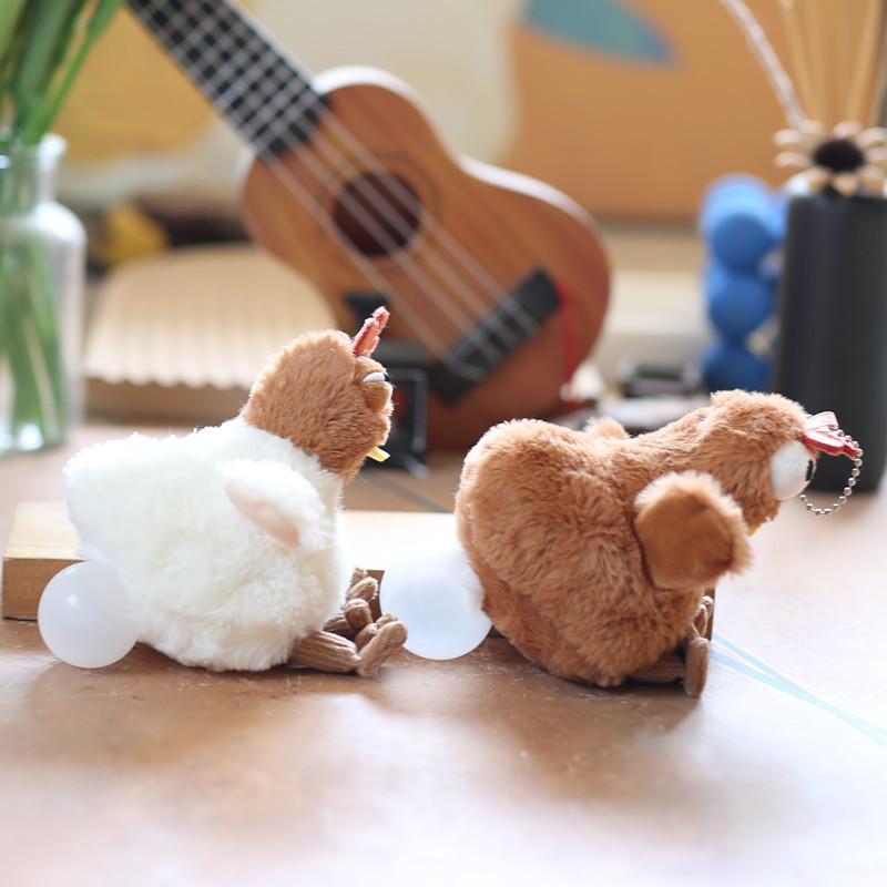 Adorable Plush Bubble Blowing Chicken Keychain Cute Soft Pp Cotton Stuffed Animal