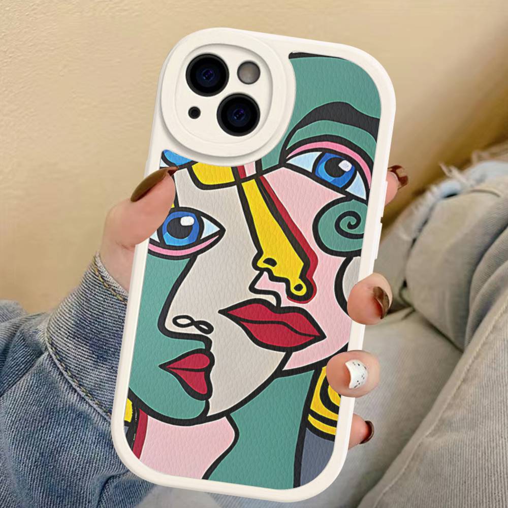 Picasso Abstract Art Phone Cover For IPhone 11 12 13 14 15 16 Pro Max Mini Plus Soft Leather Case