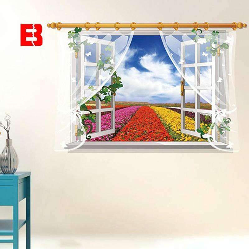 Waterfall Kid Room 3d Window Decal Removable Wall Stickers Home Decor Art Mural