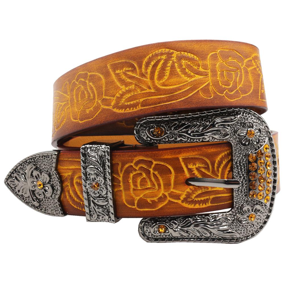 Rhinestone Belt, Head Layer Material, Western Style, Design, European and American INS Design