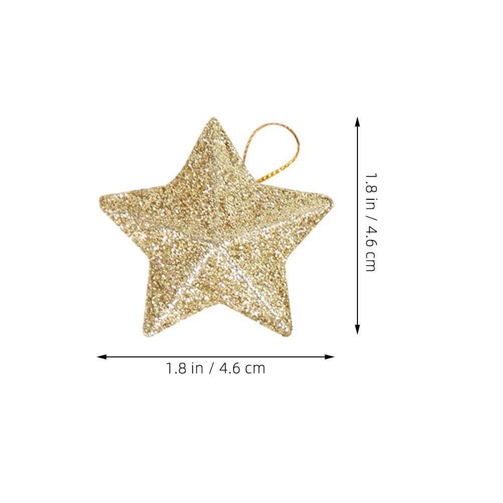 30 Stück Glitzersterne Hängende Ornamente 3D Weihnachtsbaum Dekor Party Szene Layout Weihnachten Anhänger Festliche Dekoration Baum Dekoration