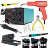 Soldeerstation Yihua 852D+ Plastic Lasapparaat + 200 Clips, Mesje, Tang + Soldeerdraad