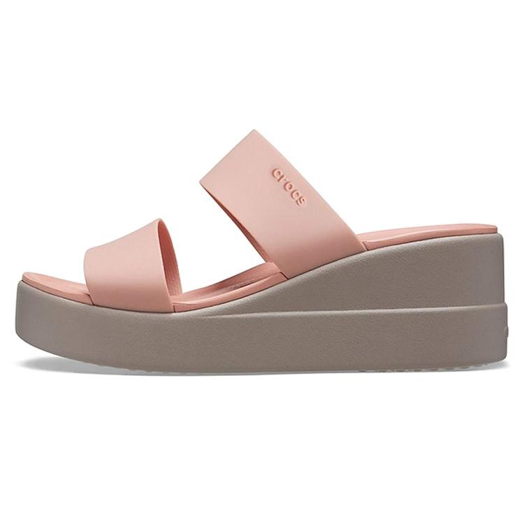 Crocs Brooklyn Lightweight Pale Pink Sandals Women's 206219-6RL