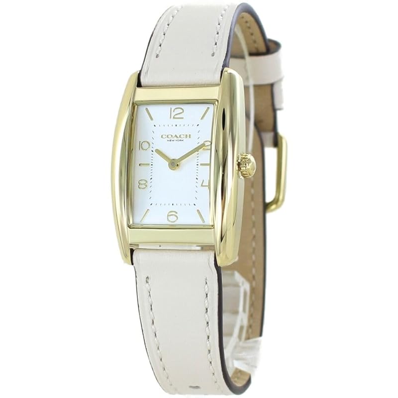 

[coach] watch ladies REESE lease rectangle square leather belt for women analog clock (no.4 ivory) [product]