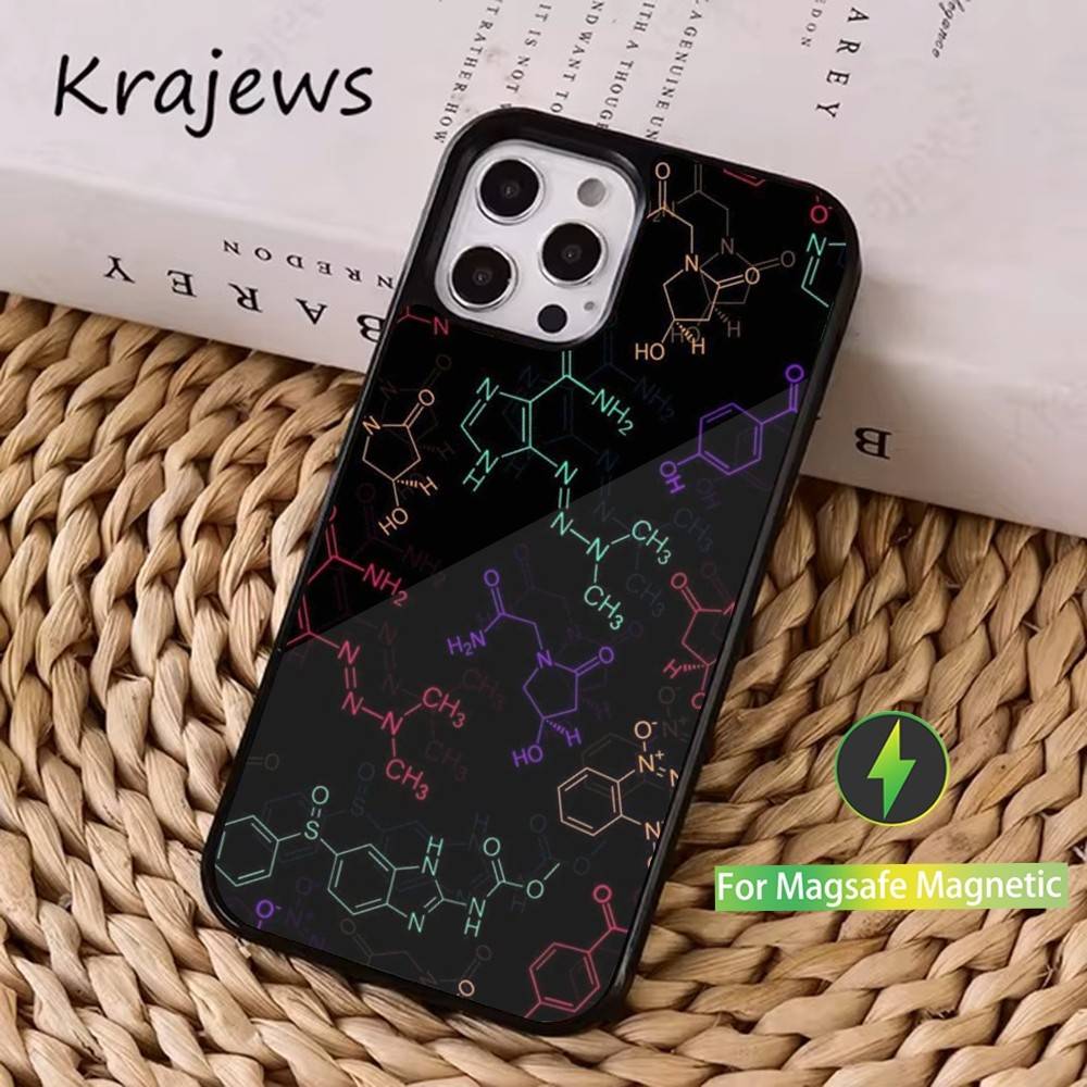 Chemical Math Physics Phone Case For iPhone 16,15,14,13,12,11,Pro,Max,Plus,Mini, Magsafe,Magnetic Wireless Charging Case