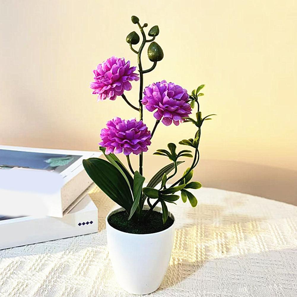 Home Decor Accent Small Chrysanthemum Realistic Design No Water Needed No Sunlight Required Year-Round Fresh Look