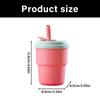 Macaron Colored 380ML Drinking Cup with Straw Leak Proof Lid Plastic Water Bottle For Travel Gym Daily Hydrations