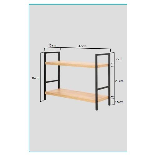 Mudesa Metal Table Serving Rack 2 Shelves Decorative Kitchen Bathroom Organizer
