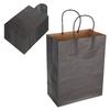 EcoFriendly Portable Kraft Paper Bag Shop Clothes Packaging Gift Bag (M 21 X 11 X 27.5cm)(Black )