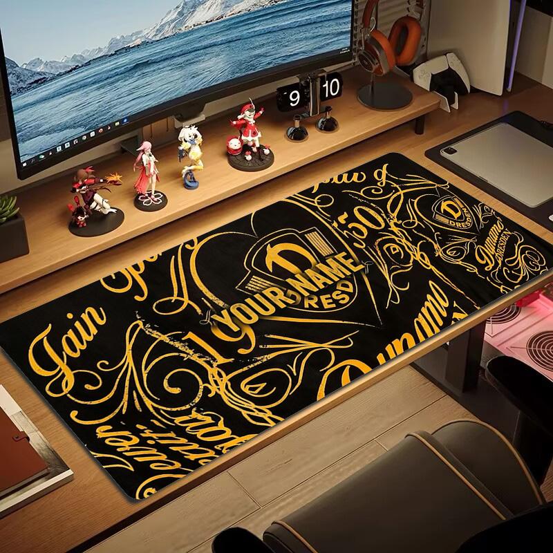 Dynamo Dresden Custom Name Large Size Mouse Pad Large Gaming Table Cushion Non-slip Laptop Tablet Big Mousepad XXL Mat Mini PC Playmat With Lock Edge