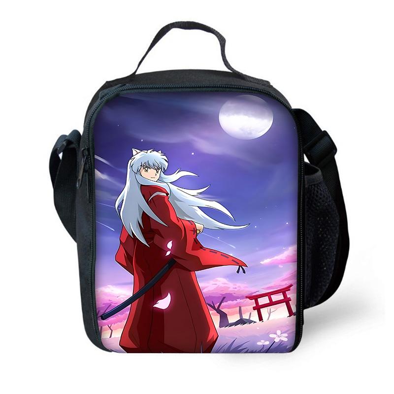 Inuyasha Warm Winter Child School Backpack with Lunch Bags ,Pencil Bags ,School Bags for Boys Girls Best Gift