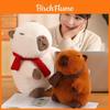 Adorable Peluche Capybara Pour Décoration Intérieure Et Oreiller Confortable Cadeaux En Blanc Et Marron