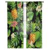 Pineapple Green Leaves Flowers Plant Tulle Sheer Window Curtains for Living Room Kitchen Children Bedroom Voile Hanging Curtain