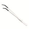 Stainless Steel Reptile Feeding Tongs with Rubber Tips, 10, 15.24cm Straight & Curved Long Tweezers for Aquarium or Crafts