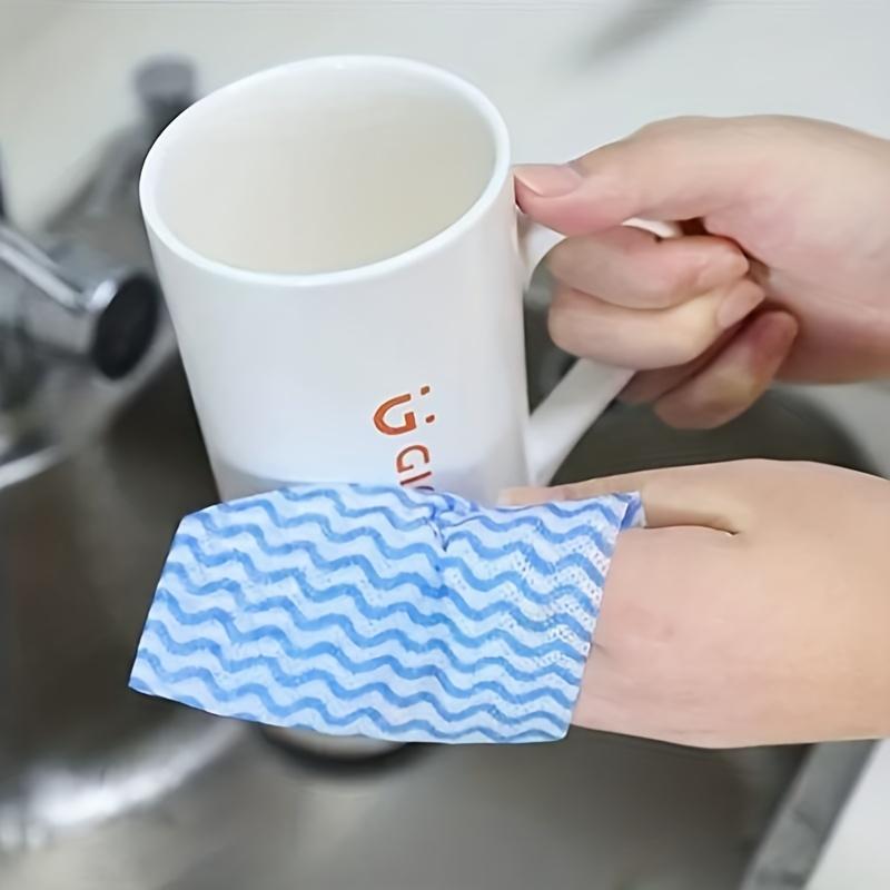 50 Stück/Rolle Verdickte Geschirrspültücher - Praktisch, Effektiv | Einweg-Reinigungstücher für Küche, Bad, Geschirr und Oberflächen