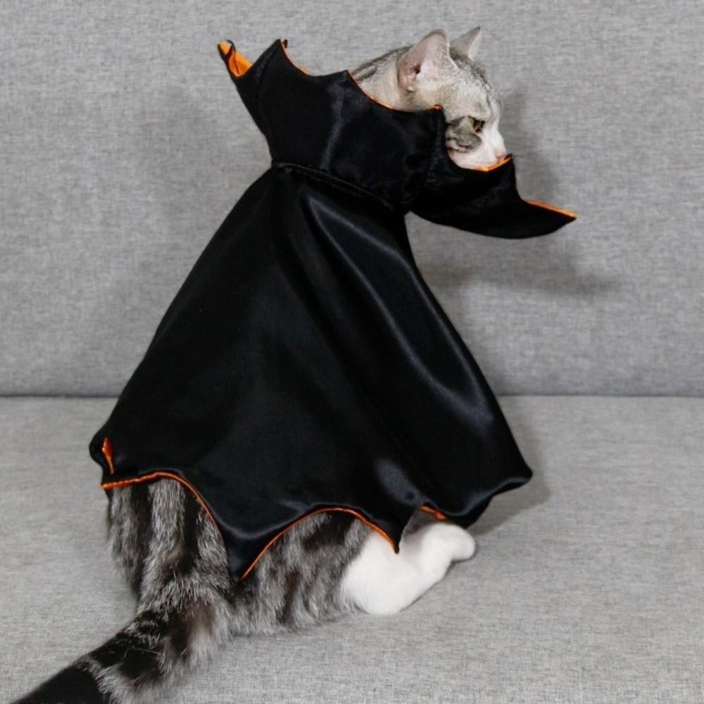 Stand-collar Cat Cosplay Cloak Adjustable Small Dog Knight Cape Cool Halloween Pet Costume  Party