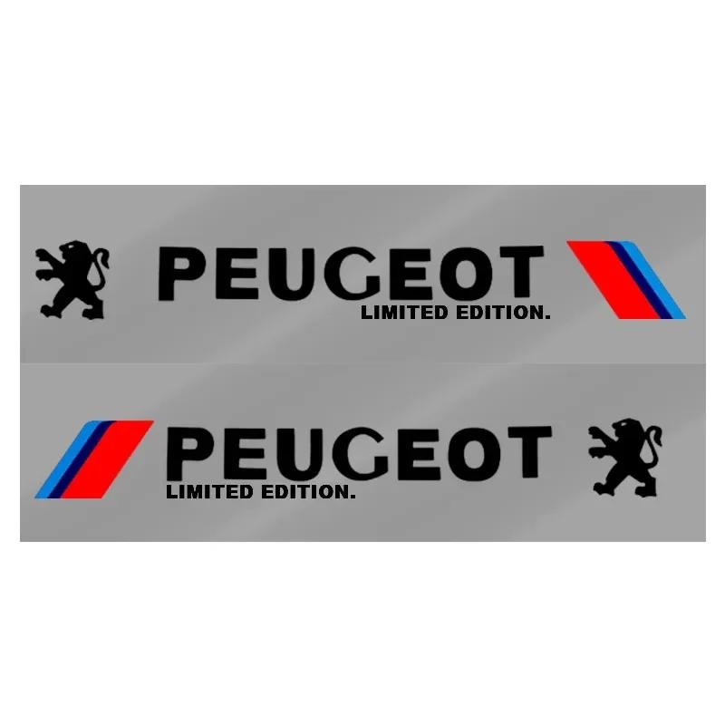 

2pc Car Side Door 3D Sticker Badge Decal Decoration Auto Accessories For Peugeot 206 308 307 208 207 3008 2008 508 407 301 406 чёрный