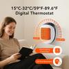 Mini Electric Plug-In Heater Wall Mounted Fan Warmer for Home Office Dorm Room Radiator with Remote Control