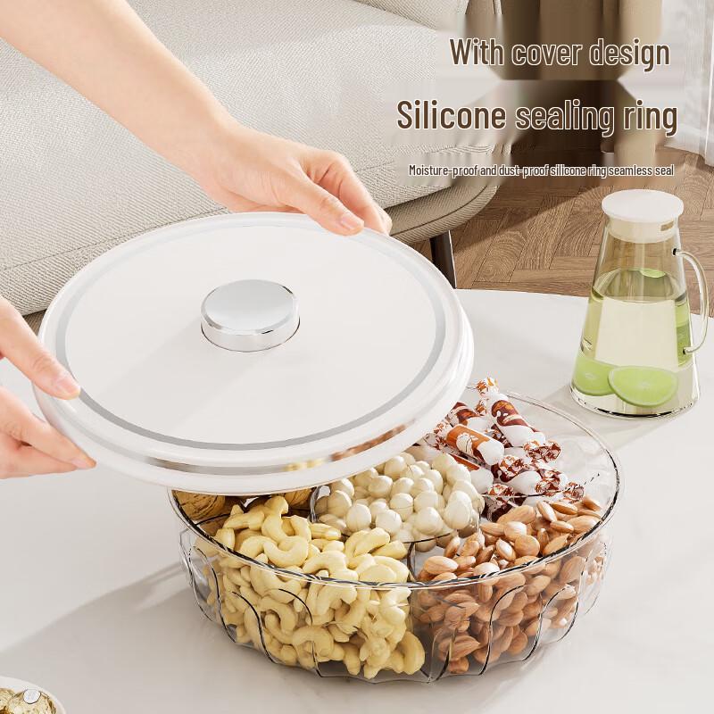 Transparent Divided Desktop Snack & Dry Fruit Box