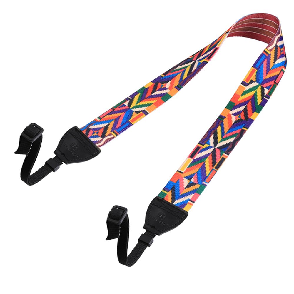 Retro Style Double Cotton Yard Colorful Pattern Shoulder Neck Strap Camera Strap Bags Wristband