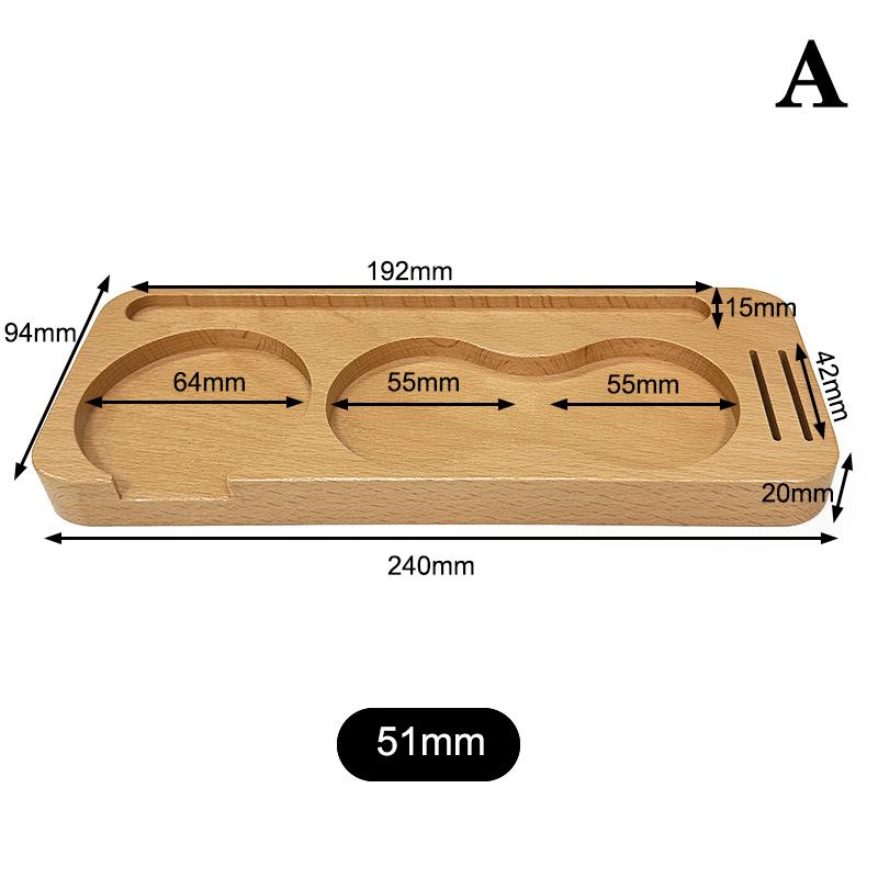 1PC Beechwood/Sapele Coffee Tamper Station Portafilter Holder Rack Stand For 51MM 58MM Espresso Accessories Barista Support Base