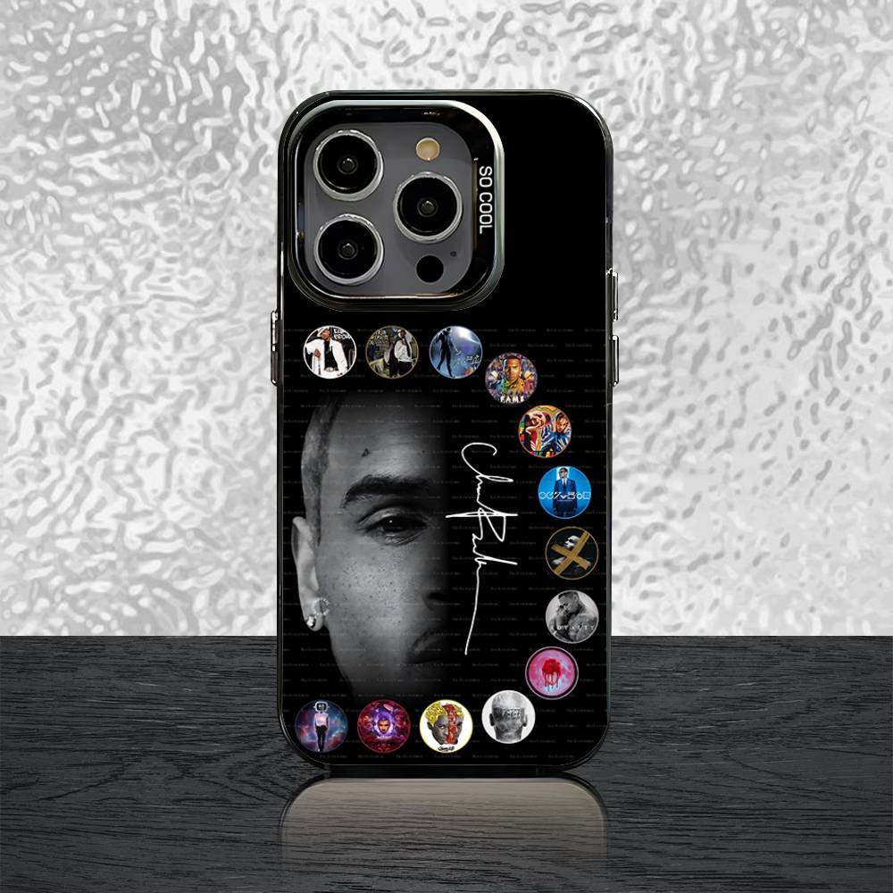 C-Chris Brown 11 Phone Case For iPhone 16,15,14,13,12,11,Pro,Max,Plus,Mini,SE Black Candy Matte Shockproof Cover