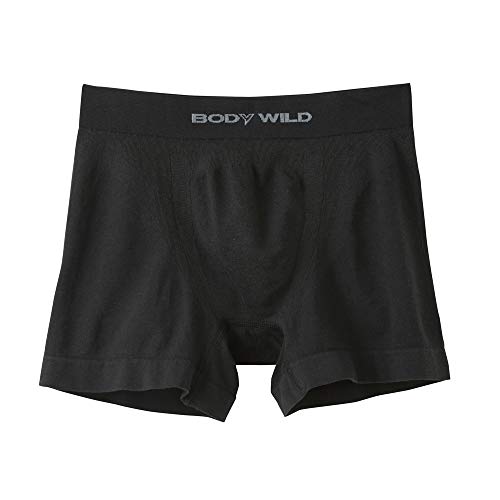 Body Wild Herren 3D Geformte Boxershorts, Frontverschluss, Baumwollmischung, Größe C. Schwarz, BWS851J, Größe L