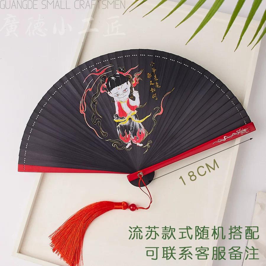 All-Bamboo Folding Fan, New Chinese Style, Mini Fan, Traditional Style, Small Folding Fan for Cheongsam, Retro Portable Folding Fan for Women