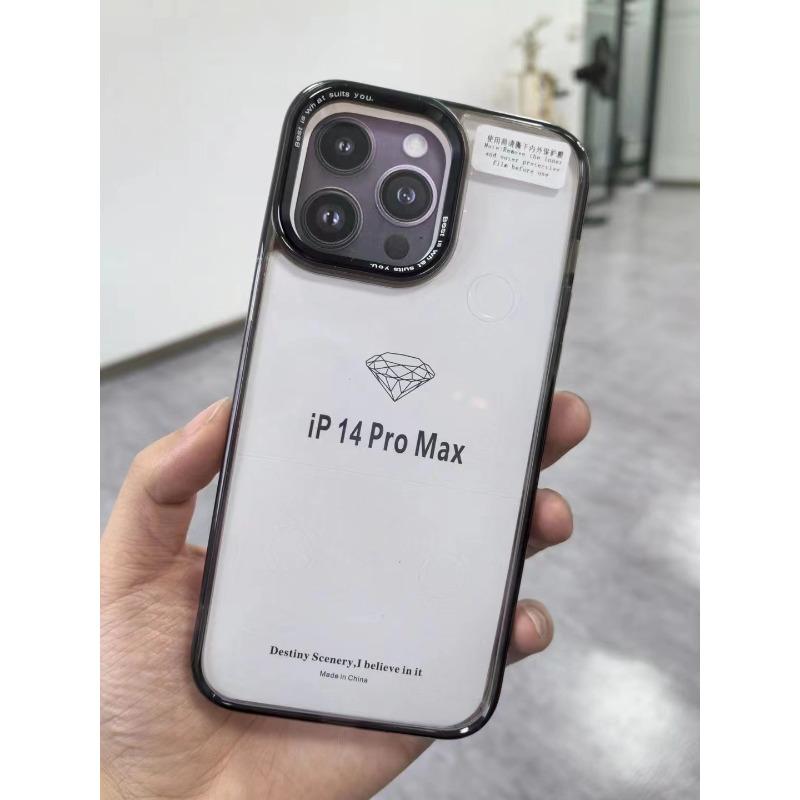 Przezroczysty Akryl Odpowiedni dla IPhone15/13ProMax Apple 14 Etui na telefon komórkowy 12 Kolorowe Przezroczyste Etui Ochronne z Obwódką