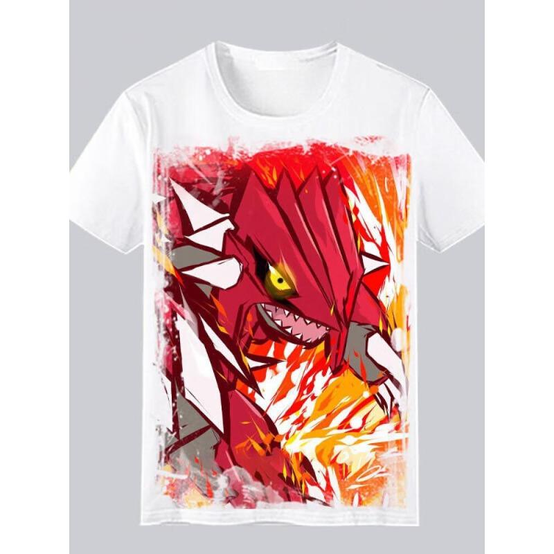 Lugia Printing Oversized Cotton T-shirt Men and Women Comfortable Fashion Y2K Children's Clothing Summer T-shirt