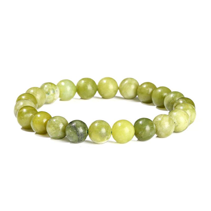 Light Color Southern Jade Bracelet - Simple Jade Stone Design, Perfect Gift for Couples