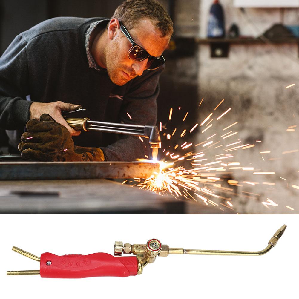 H012 Mini Gas Welding Torch Brass Injection Type Oxygen Welding Cutting Torch 30cm