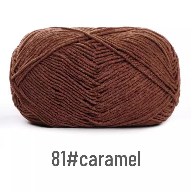 Gomitolo di Filato di Cotone Pettinato a 4 Capi per Lavorare all'Uncinetto Bambole, Coperte, Borse e Scarpe Pacchetto Materiali Fai da Te