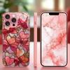 Aesthetic Pink Bow and Heart mobile phones Glass phone case for iphone 17 pro max cover for iPhone 17 16 15 14 13 12 pm Pro Plus