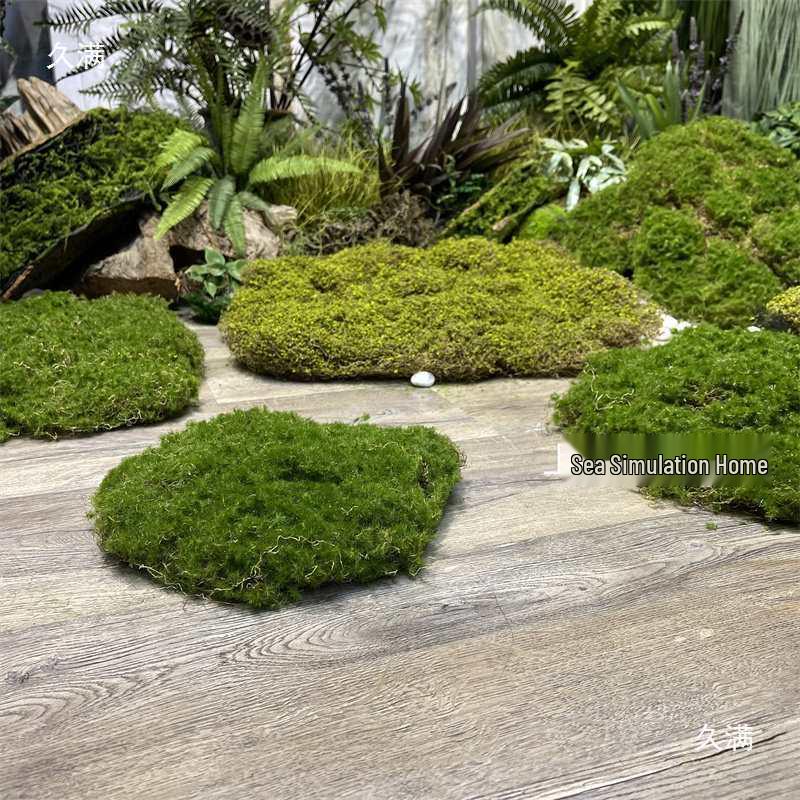 Artificial Moss Stone Decor: Green Hairy Stone Prop for Photography and Bonsai Landscaping