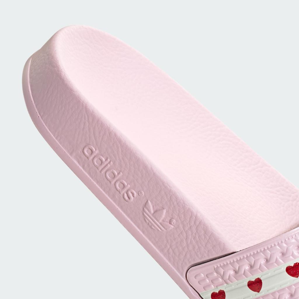 adidas Adilette Slides JQ8575 Unisex Originals Sandals Clear Pink / Off White / Better Scarlet