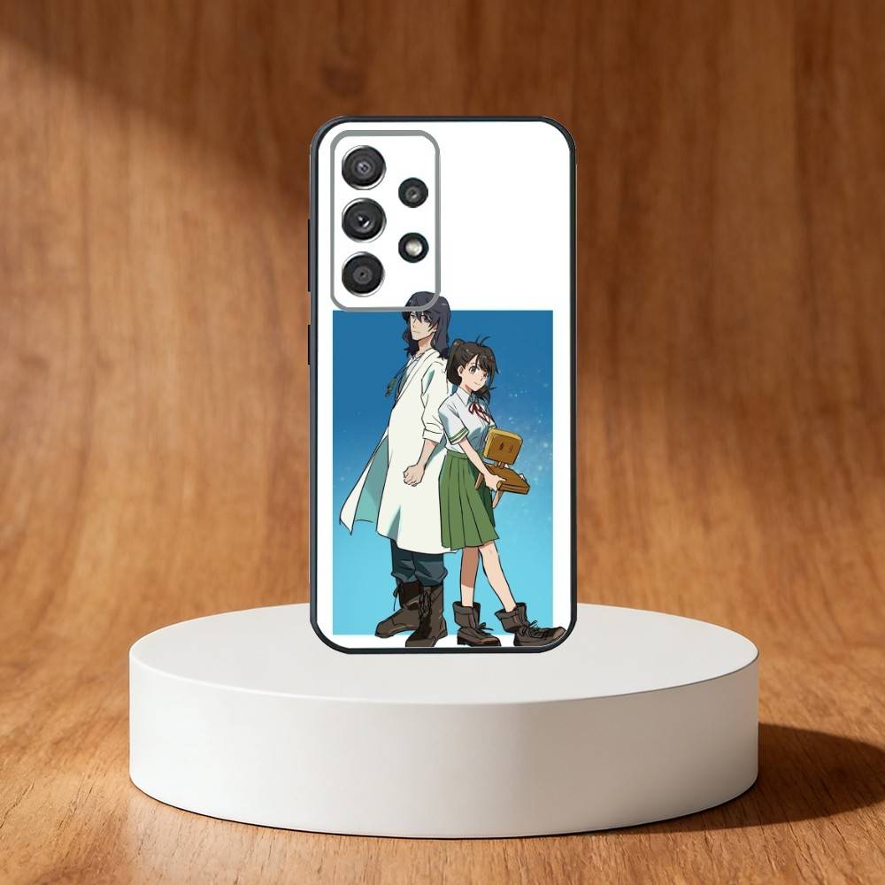 A-Anime S-Suzume Phone Case For Samsung S25,S24,S21,S22,S23,S30,Ultra,S20,Plus,Fe,Note,10,9,5G Black Cover