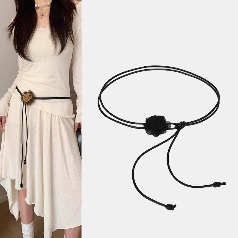 Women Fashion thin Belt Adjustable for Dress Jeans, Bohemian Waist Belt for Women, dress decor belt