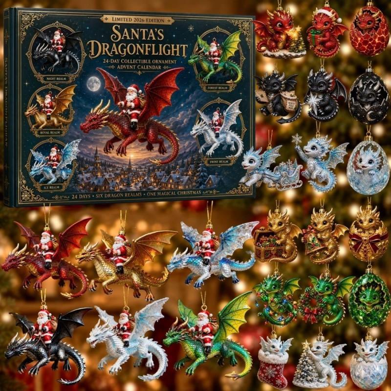 2026 Christmas Advent Calendar Blind Box Figures Holiday Decor Collectible Ornament Set
