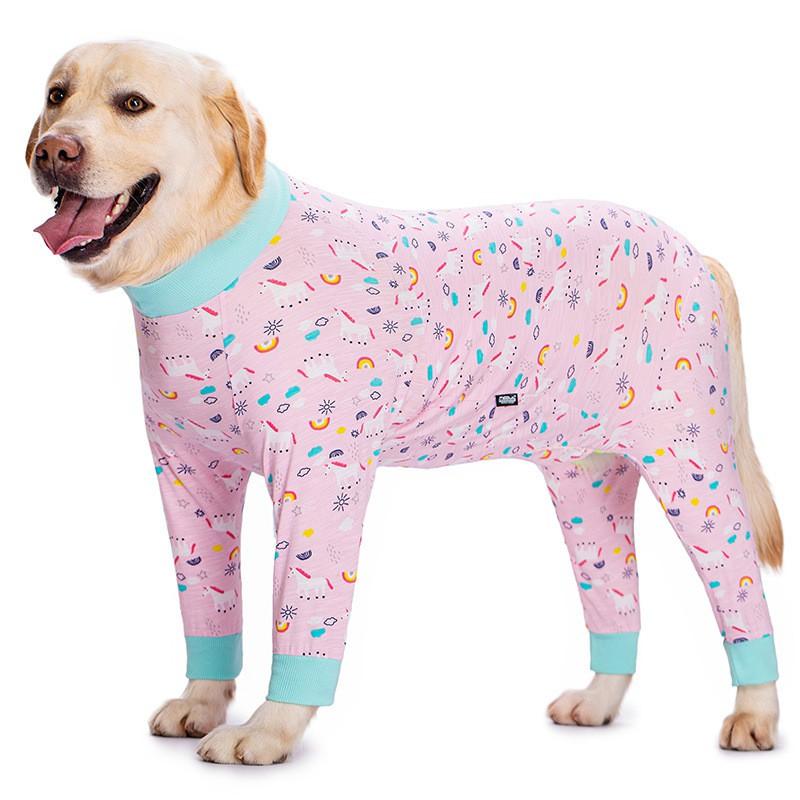 Large Dog Full-Body Jumpsuit Golden Retriever Labradoodle Samoyed Cotton Pet Apparel Lightweight Belly Protection