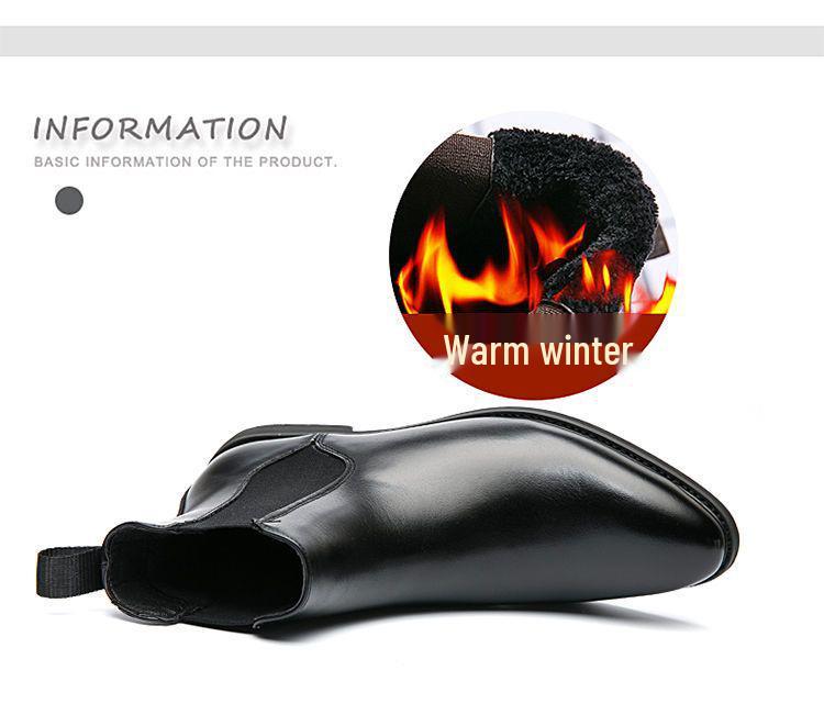 Men's Retro British Pointed Toe Chelsea Boots - Autumn/Winter Casual Business Dress Fashion.