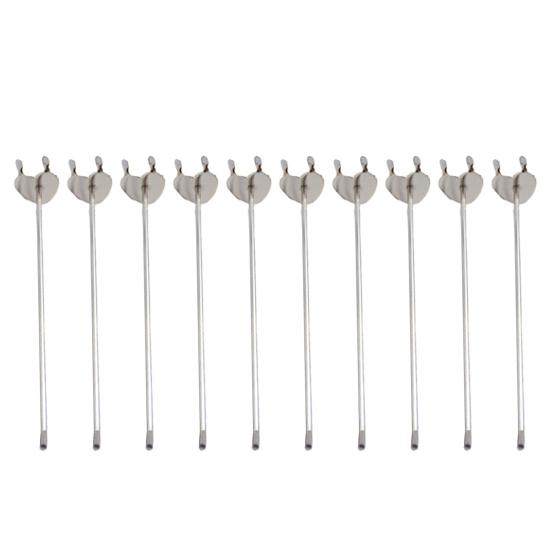 10Pcs Pegboard Hooks Straight Upturned Design Iron Shelf Display Hangers for Supermarkets Home Organization
